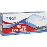 Mead #10 Envelopes, Press-It Seal-It, White, 50/Box  (75024)