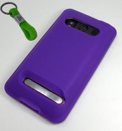 Purple Sprint HTC Evo 4G Extended Battery Silicone Case with GizMax Silicone Keychain