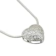 14Kt White Gold Stylish Wee Diamond Heart Pendant with Chain
