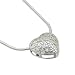 14Kt White Gold Stylish Wee Diamond Heart Pendant with Chain