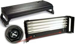 Coralife 08605 Lunar Aqualight High Output T5 Quad Lamp Fixture, 30-Inch