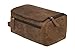 Leaderachi - 100% Pure Genuine Real Vintage Hunter Leather Handmade Unisex Toiletry Travel Bag ["FANO" (MUSKAT)] RS.1799.00
