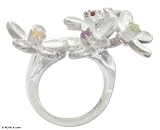 Amethyst and garnet ring, 'Daisies' 7.0 (US Ring Size)