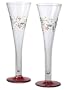 Pfaltzgraff Winterberry Hand-Painted Celebration Champagne Flutes, Set of 2