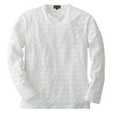 Eddie Bauer(エディー・バウアー) 長袖リネンコットンシャドーストライプクルーネックＴシャツ