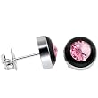 9mm Bezel October Birthstone Stud Earrings
