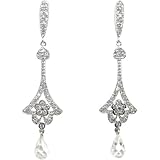 Bling by Wilkening Sterling Silver Art Deco Drops