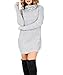 DEARWEN Women's Fashion Sexy Cowl Neck Pullover Long-sleeved Sweater Dress