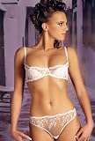 LILIYA- Petite sheer demi underwire bra - White