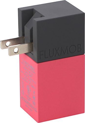 FLUXMOB BOLT Portable Power Adapter: USB Wall Charger and Universal Battery Backup, Tango