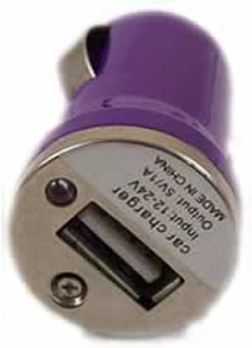 Bullet USB In Car Charger Adapter Port For Sony Xperia M4 Aqua Dual - Purple