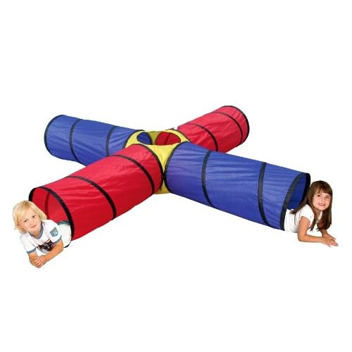 4-way Tunnel Pop-up Fun Junction Set 8 Feet Toy Tent Kids Play Tube
