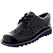 Kickers Mens Kick Lo Brogue Shiny Smart Work Leather Lace Up Office Shoe - Black - 11.5