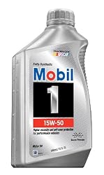 Mobil 1 94002 Synthetic 15W-50 Motor Oil - 1 Quart, Pack of 6