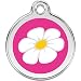 Red Dingo Personalized Daisy Pet ID Dog Tag (Medium Hot Pink)