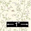 1:24 Scale Cherry Blossom Dollhouse Wallpaper