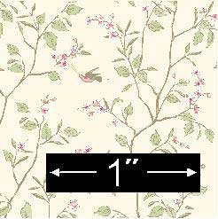 1:24 Scale Cherry Blossom Dollhouse Wallpaper