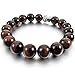 Men,Women's 10mm 12mm Alloy Bracelet Link Wrist Energy Stone Brown Silver Tiger Eye Buddha Mala Beads Elastic