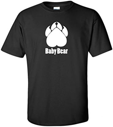 Fierce Pup Adult - Baby Bear - Crew Neck T-Shirt Black