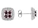.56CTW RUBY PLATINUM OVER STERLING SILVER EARRINGS
