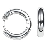 Sterling Silver Snap Hoop Earrings by Zina