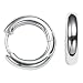 Zina Sterling Silver Snap Hoop Earrings