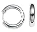 Sterling Silver Snap Hoop Earrings by Zina