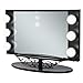 Silver Vanity Girl Starlet Lighted Vanity Mirror with Optic Glass and 6 Cosmetic Light Bulbs Around Frame
