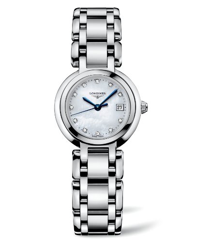 Longines Watches- Longines Prima Luna Mother of Pearl Dial Diamond Markers Women's Watch