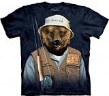 Fly Fishing Hoops Manimals T-shirt 100% Cotton Short Sleeve Shirt