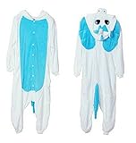 LATH.PIN Unisex Costume Animal Cosplay Onesie Adult Pajamas Anime Cartoon Sleepwear (S, Blue Unicorn)