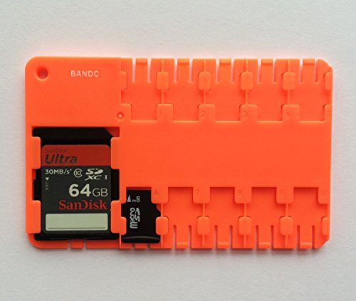 Bandc 2pcs red micro sd/sdhc/sdxc card storage holder c…