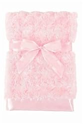 Bearington Baby Collection Plush Pink - small Swirly Snuggle Blanket