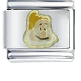 41PEXWRGW1L. SL160  Snowman Christmas Animal Dwarf Doc Licensed Disney Golden Italian Charm Bracelet