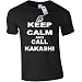 KEEP CALM AND CALL KAKASHI T SHIRT ( BLACK ) Premium New Loosefit Softstyle Adult TShirt - Mens Wome