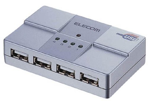 ELECOM U2H-G4SSV �}�O�l�b�gUSB2.0 HUB(�V���o�[)