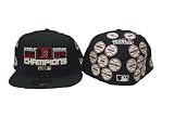 Boston Red Sox MLB Navy World Series Champions with Player Names on Baseballs Fitted Adult Hat / Cap