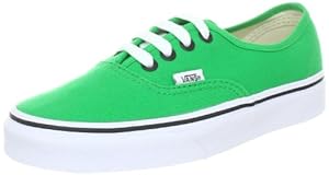 Vans Authentic Canvas Bright Green / Black Skateboard Shoes - 12.0 Men / 13.5 Women