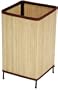 Simple Unique Inexpensive Table Lamp - 11" Shika Japanese Square Small Natural Rattan Lantern