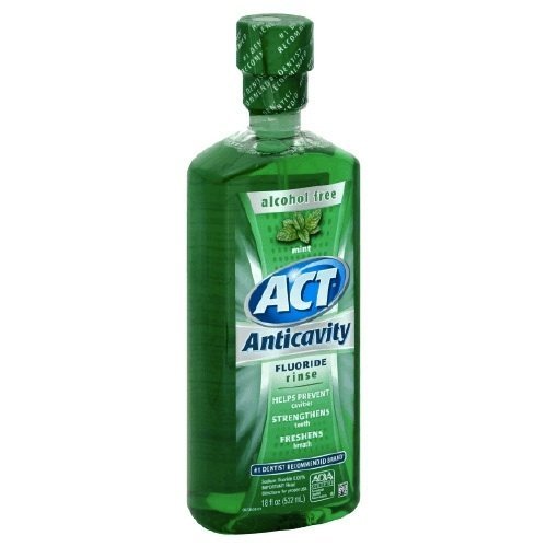 ACT Alcohol Free Anticavity Fluoride Rinse, Mint 18 oz Health Beauty Personal Care Oral Care
