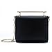 DANTTAN Women Crossbody Wallet Trifold Soft Calfskin Genuine Leather Handbag Black