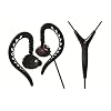 Yurbuds Ironman Focus PRO Behind the Ear Performance Earloop Fit Sport Earphones with 3-Button Control and Mic, Black-10201