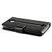 Insten Leather Case with Credit Card Wallet for HTC ONE X - Retail Packaging - Black