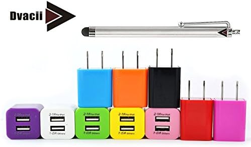 Dvacii® (Mixed Colors) 10X Dual 3.1A AC USB Power Adapter Home Wall Charger for iPhone, iPod and iPad, HTC, Samsung + More