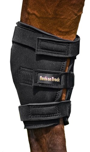 Back on Track 2-Piece Therapeutic Horse Hock Brace with Hole, Medium On Sale