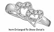 Beautiful White Gold Diamond Hearts Promise Ring