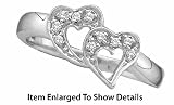 Beautiful White Gold Diamond Hearts Promise Ring