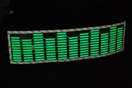 Led Maximum 70*16cm Dc 12v Sound Sensitive Music Beat Activated Car Sticker Equalizer Glow Green LED Light with Car Cigarette Charger Universal Decoration #ML17