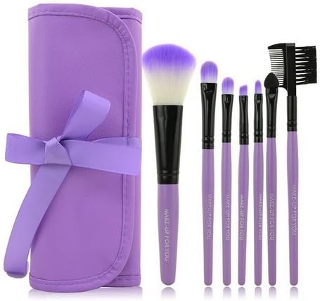 Professional 7 Pcs Makeup Brush Set Tools Make-up Sets Toiletry Kit Wool Brand Make up Brush Set Case (#2)