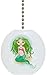 Mermaid Ceramic Fan Pull